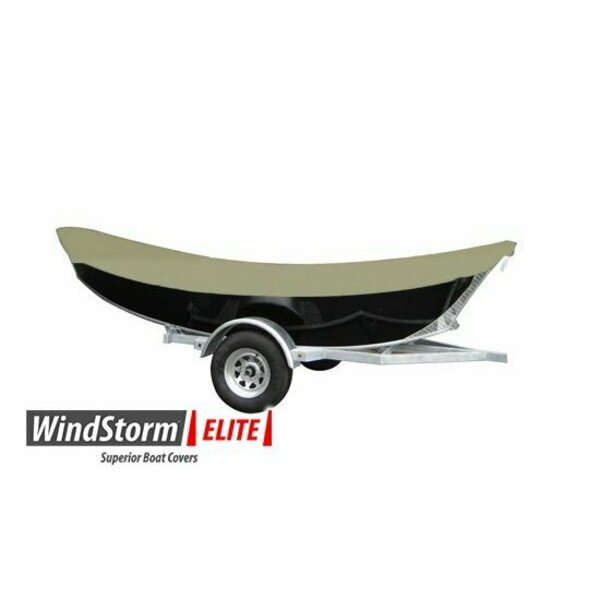 Eevelle Boat Cover DRIft BOAT, Outboard Fits 19ft L up to 96in W Khaki SFDFT1996B-KHA